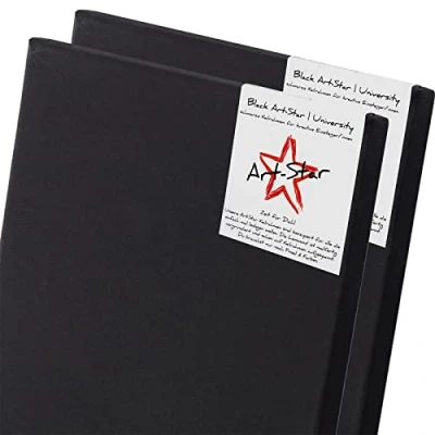 Image de Art Star 2X Chassis ENTOILÉ UNIVERSITÉ Noir 80x100 cm Toiles sur châssis 24x30 Toile préimprégnée, prêts à Peindre, avec