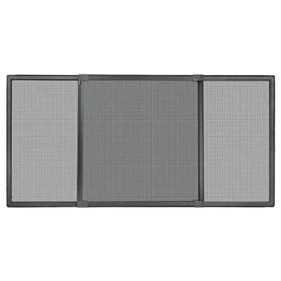 Image de Moustiquaire Schellenberg Anthracite Aluminium Extensible Avec cadre Fibre de Verre 75 x 100 cm