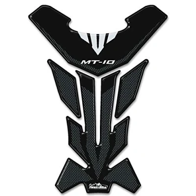 Image de Resin Bike Autocollant Moto Compatibles avec Yamaha MT 10. Protection de Réservoir Contre Les Chocs et Éraflures. 3D Résinés Effet Carbone Noir