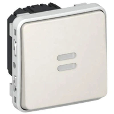 Image de Legrand 069604 Interrupteur Temporisé Lumineux Étanche Plexo Composable IP55, 230V, 50Hz ou 60Hz, Blanc
