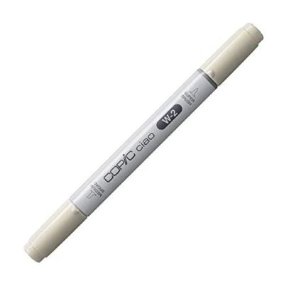Image de COPIC Ciao W 2, Warm Gray No. Twin Marker avec une pointe moyenne et pinceau