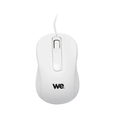 Image de WE Souris Filaire 1200 DPI Connexion USB Ultra Léger Ambidextre Compatible avec PC/Mac Blanc Neuf