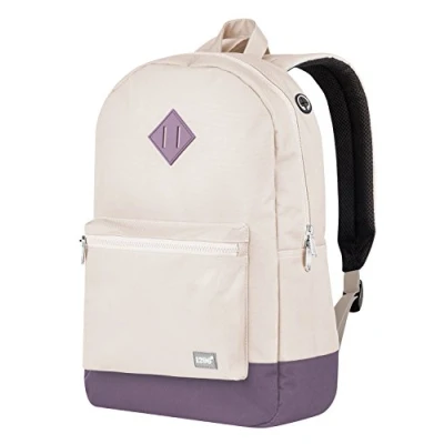 Image de Hauptstadtkoffer Sac à Dos Léger avec Poche pour Ordinateur Portable, Robuste Hydrofuge, Hommes et Femmes, 19 Litres Beige/Lilas