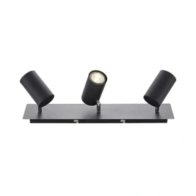 Image de Lindby Spot Joffrey à intensité variable (Moderne) en Noir Métal e. a. pour Salon &amp; Salle manger (à 3 lampes, GU10), Lampe encastrable, plafonnier, applique