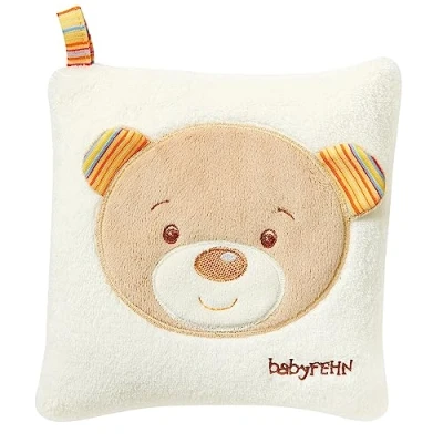 Image de Fehn 160932 Bouillotte Ourson Coussin Chauffant/Rafraîchissant Bienfaisant aux Noyaux de Cerise avec Adorable Motif d’Ourson Pour Bébés et Tout Petits dès 0 Mois Dimensions 16 x cm