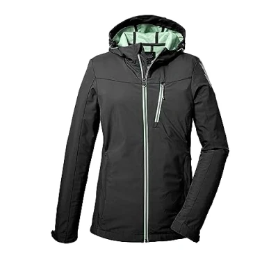 Image de killtec Femmes Veste softshell/veste d&#039;extérieur avec capuche KOS 89 WMN SFTSHLL JCKT, black, 42, 39138 000
