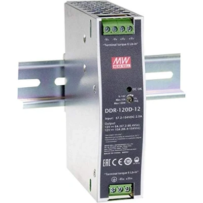 Image de Mean Well DDR 120C 24 Convertisseur de Rail DIN vers V/DC 5 A 120 W