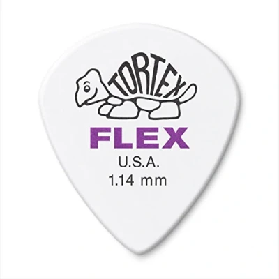 Image de Jim Dunlop Médiator Tortex Flex Jazz III 1,14mm sachet de 12 Blanc