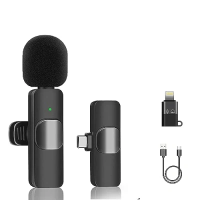 Image de Jk products shopping online Micro Cravate sans Fil lavalier Compatible Apple iPad Android iOS Smartphone Pc Microphone Plug and Play Enregistrement Live Stream Youtube