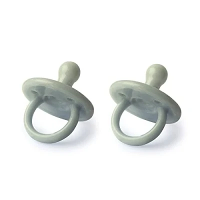 Image de Filibabba® Lot de 2 tétines en silicone pour bébé 100% dans belles couleurs tétine ronde Design danois pièces avec boîte à (vert moussel)