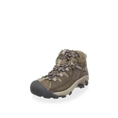 Image de KEEN Femme Targhee 2 Mid Waterproof Botte de randonnée, Slate Black/Flint Stone, 40.5 EU