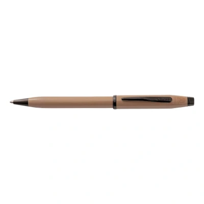 Image de Cross Century II Stylo à bille, bâtonnets M, couleur d&#039;écriture : noir, avec boîte cadeau de qualité supérieure, Earthy Beige/noir PVD