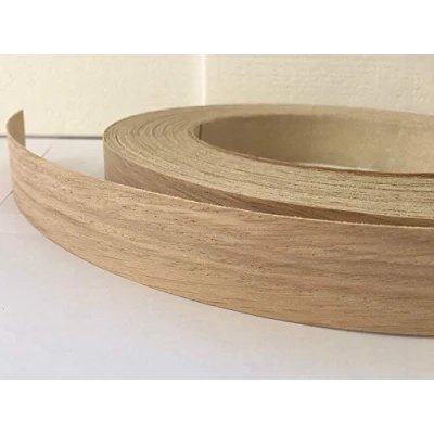 Image de Ruban adhésif pré collé en placage de bois chêne, 22 mm large x 5 m