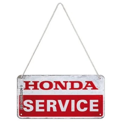 Image de Nostalgic Art Plaque à suspendre, Honda MC Service Idée de cadeau pour motards, en métal, Design rétro la décoration, 10 x 20 cm
