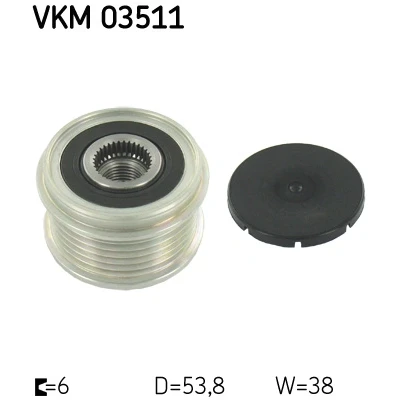 Image de SKF VKM 03511 Poulie d&#039;Alternateur 38 OPEL: Corsa D 3/5 portes, Astra J 5 Insignia A VAUXHALL: ZAFIRA Mk3
