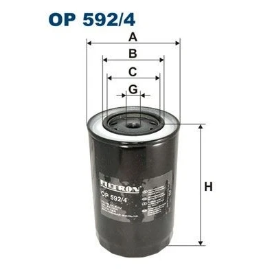 Image de FILTRON OP 592/4 Filtre à huile 3/4 16 UNF vissé IVECO: Zeta