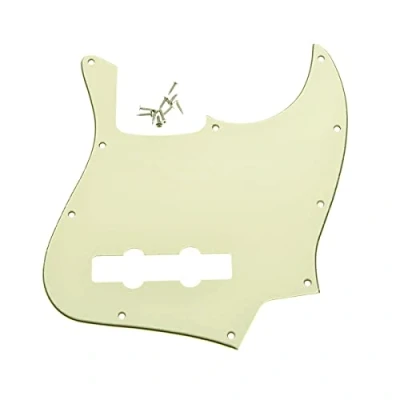 Image de Dopro Jazz Bass J Pickguard pour Basse 4 cordes FD Blanc vieilli 3 plis