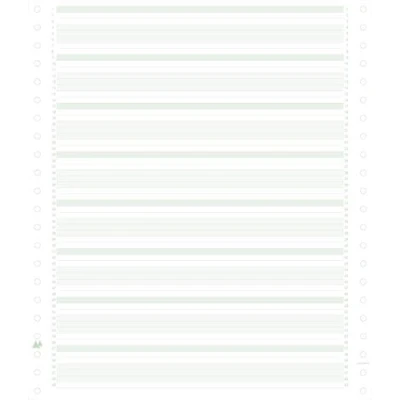 Image de EXACOMPTA 62211E &quot;2000 feuilles de listing zoné Vert 240x11&quot;&quot; 1pli Bandes Caroll Non Détachables 60g&quot;