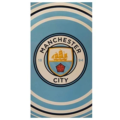 Image de Serviette sous Licence Club Man City Pulse 70 x 140 cm Environ