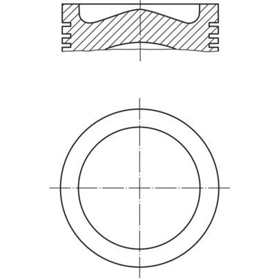 Image de MAHLE ORIGINAL 039 PI 00125 000 Piston 73,7 avec porte segment, sans canal de refroidissement PEUGEOT: 207 3/5 portes, 208 I 2008 Break