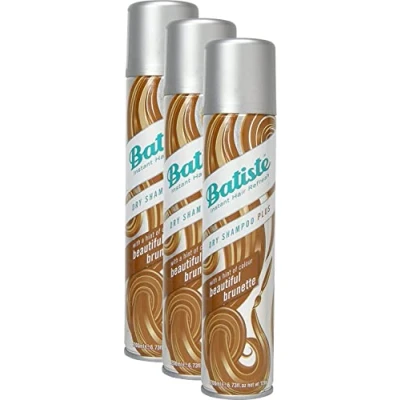 Image de Batiste Shampooing sec Beautiful Brunette avec une touche de couleur pour cheveux bruns, frais tous types cheveux, lot 3 2+1 (3 x 200 ml)