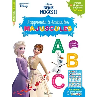 Image de Disney La Reine des Neiges 2 J&#039;apprends à écrire les majuscules PS MS (3 5 ans) (Broché)