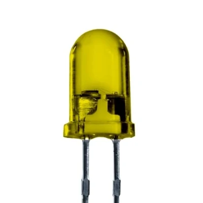 Image de Lumetheus LED Diodes électroluminescentes 5mm couleur Jaune Ultra lumineux 3000 mcd 50 pièces 2 3V Pin LEDs Ampoule Diode à souder lentille diffusée