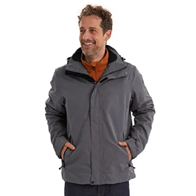 Image de Killtec Xenios Funktionsjacke mit abzippbarer Kapuze Homme Anthracite FR : 2XL (Taille Fabricant XXL)