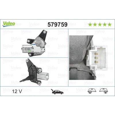 Image de VALEO 579759 Moteur d&#039;Essuie Glace 12 arrière pour direction à droite/à gauche ORIGINAL PART RENAULT: ESPACE 4