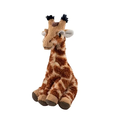 Image de Deluxebase EcoBuddiez Girafe de Peluche Petit Format Douce fabriquée à partir Bouteilles en Plastique recyclées. Cadeau écolo Parfait pour Les Enfants et Mignonne Tout Petits.