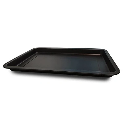 Image de Guardini Pizza&amp;Mania, Plaque à four rectangulaire 26 x 37 cm, acier avec revêtement anti adhérent, couleur noire