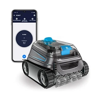 Image de Robot Piscine électrique CNX 40 IQ Zodiac pour piscines 12x6 m. Nettoie Fond/parois/Ligne d’Eau. Commande à Distance + Lift System sur app. Câble de 18 m, Filtration Double Niveau Chariot