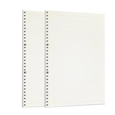 Image de Zelten Recharge de papier perforé pour reliure à 6 trous Journal intime rechargeable (A4/30 Hole, Lined)