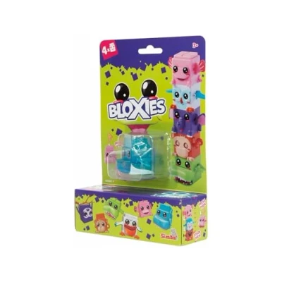 Image de Simba Bloxies Pack de 4 Animaux Colorés Carrés à Collectionner Figurines Articulées Dès 3 Ans 105952627S06