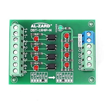 Image de Convertisseur d&#039;Alimentation Conseil d&#039;Isolement Optocoupleur, 12V à 5V 4 Canaux De Tension Isolé Module PLC Carte Niveau Signal