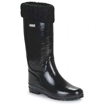 Image de Aigle Eliosa Winter Bottes en caoutchouc, Femme, Taille: 40, Noir Caoutchouc naturel