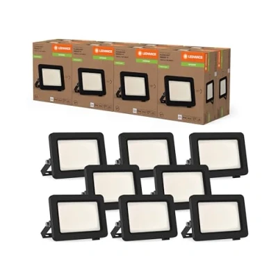 Image de LEDVANCE Projecteur LED de classe d&#039;efficacité énergétique A, boîtier en aluminium noir, 5 W, 870 lm, pour applications extérieures, design compact, léger, installation facile, lot 8