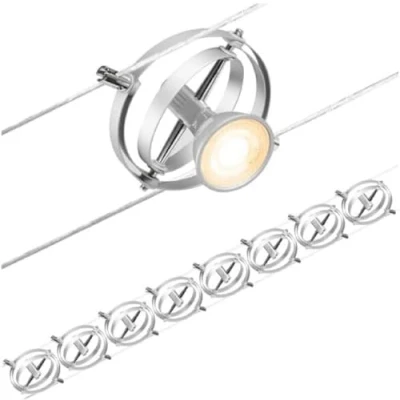 Image de Paulmann 94490 système CorDuo kit Cardan CC max. 8x7W extensible Chrome mat câble Métal GU5,3 sans ampoule, 8pcs