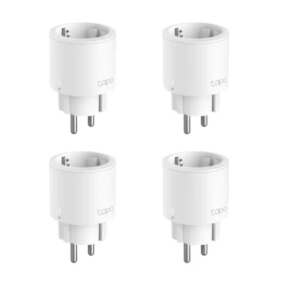 Image de Tapo Nano Prise Connectée WiFi, Suivi de consommation, 16A Type F, compatible avec Alexa et Google Home, Contrôler le radiateur, chauffage, Économie d&#039;énergie, Commande vocale, P115(4 pack)