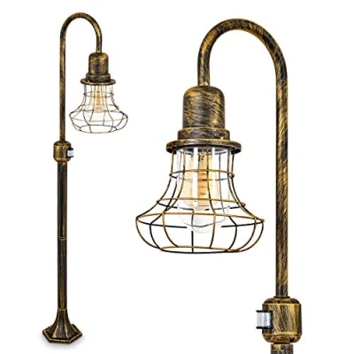 Image de Lampadaire extérieur Borkan avec détecteur de mouvement Luminaire jardin au design original apportant un éclairage optimal, ampoule(s) non incluse(s)