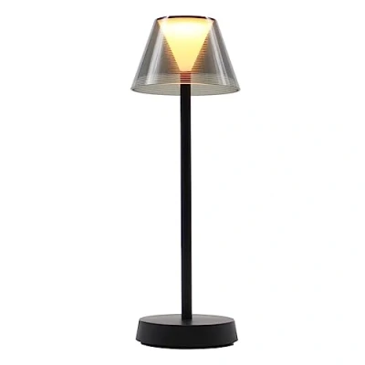 Image de Lampe de table sans fil LUMISKY BEVERLY BLACK LED blanc chaud H34 cm