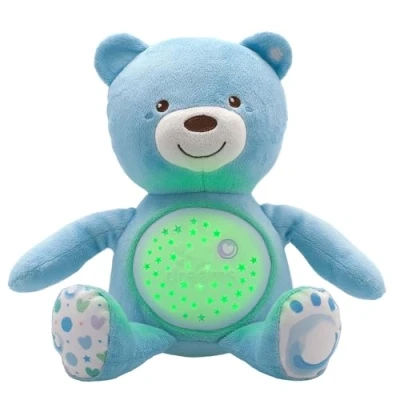 Image de Chicco First Dreams Baby Bear Ours en Peluche Musical, Veilleuse Lumineuse pour Bébés avec Effets Lumineux et Mélodies Relaxantes Jouets Bébé 0+ Mois Bleu