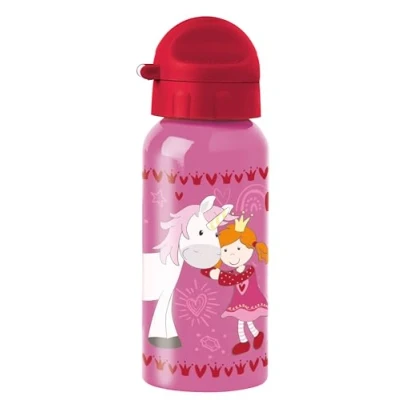 Image de Sigikid Pinky Queeny Bouteille d&#039;eau en acier inoxydable, anti fuite, sans BPA, durable, légère, avec bouchon à vis, facile nettoyer, pour enfants de 3 8 ans, référence 25288, licorne/rose rouge,