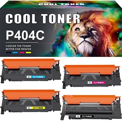 Image de 4 Pack Cartouches de CLT P404C 404S Toner pour Samsung C480W Xpress SL C483W C430W C480FW C48X C480 C430 C43X C480FN K404S C404S M404S Y404S (Noir Cyan Jaune Magenta)