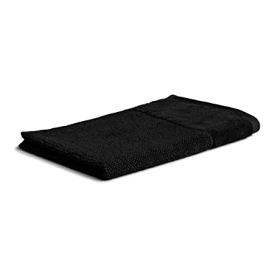 Image de MÖVE Bamboo Luxe Serviette d’invité 30 x 50 cm, Fabriqué en Allemagne, 60% coton / 40% viscose pulpe de bambou, Black (Noir)