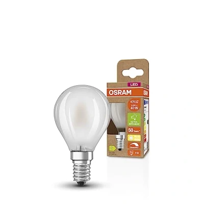 Image de OSRAM Superstar + Classic P GLFR 40 LED LAMPE, E14, mini forme de balle, 2,9W, 470lm, 2700k, lumière blanche chaude, dimmable, technologie filament LED, Classe d&#039;efficacité énergétique C