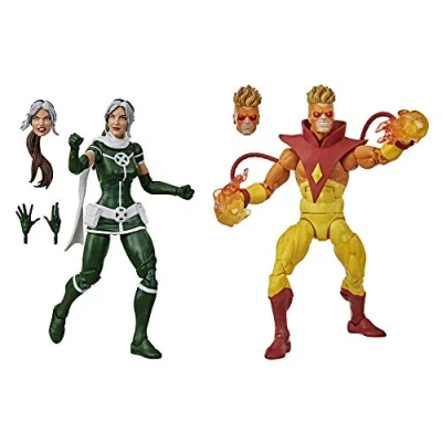 Image de Marvel Hasbro Legends Edition Collector 2 Figurines 15 cm Marvel&#039;s Rogue et Pyro E9293 Multicolore