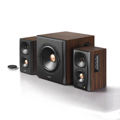 Image de Edifier S360DB set d&#039;enceintes 150 W PC Noir, Bois 2.1 canaux Bluetooth Neuf