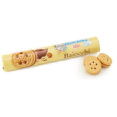 Image de Mulino Bianco Biscuits Baiocchi à la crème aux noisettes et au cacao pour le petit déjeuner les collations sucrées goûter 168 gr