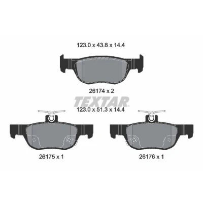 Image de TEXTAR 2617401 Jeu de plaquettes frein contact signal d&#039;usure inclus MAZDA: 3 3/5 portes, CX 30